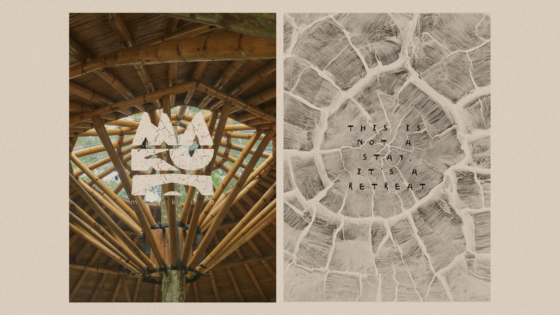 Makua logo in wood and paper