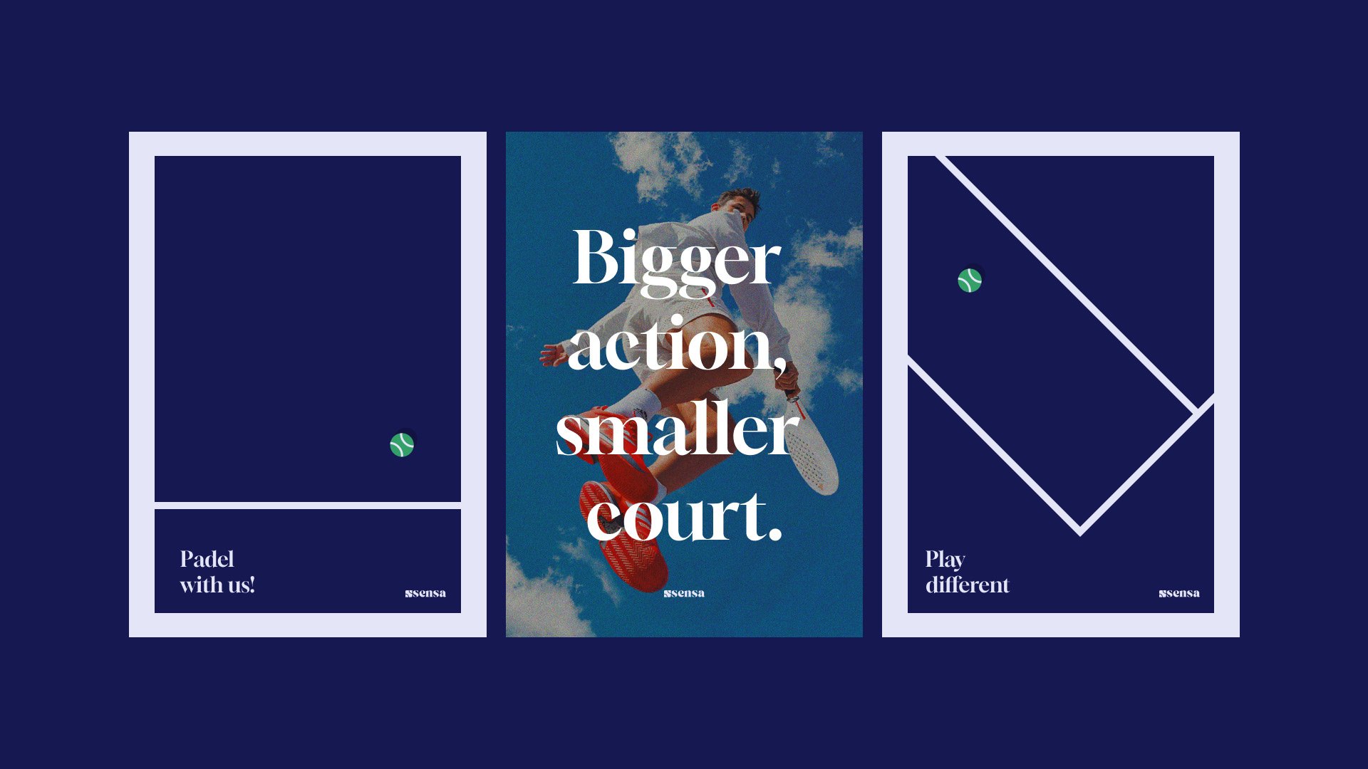 Bigger action, smaller court — posters