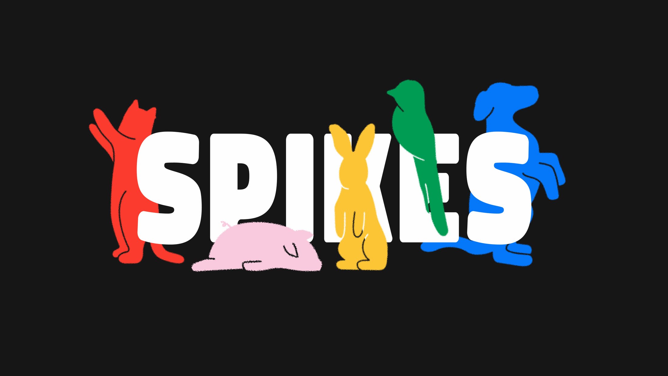 SPIKES logotype with animal silhouettes