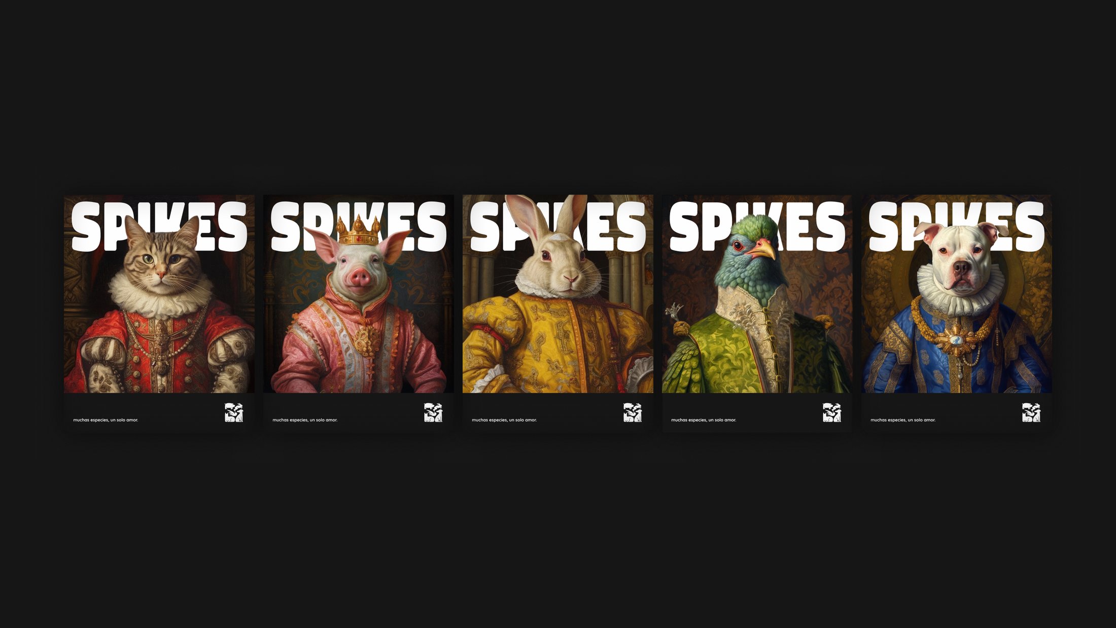 Royal pet portraits for Spikes