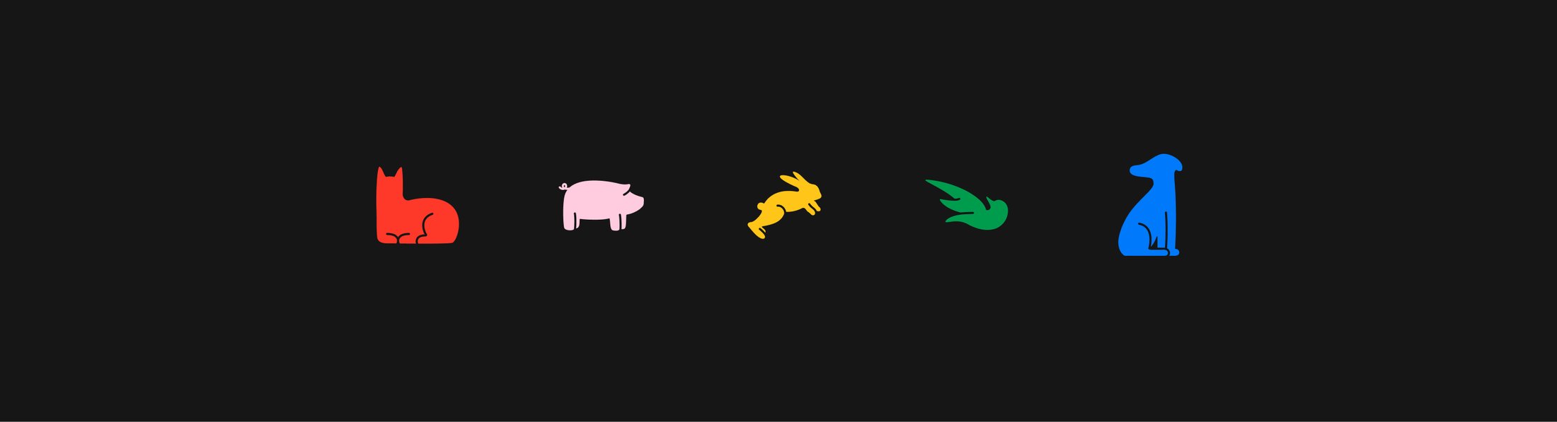 Spikes animal icons