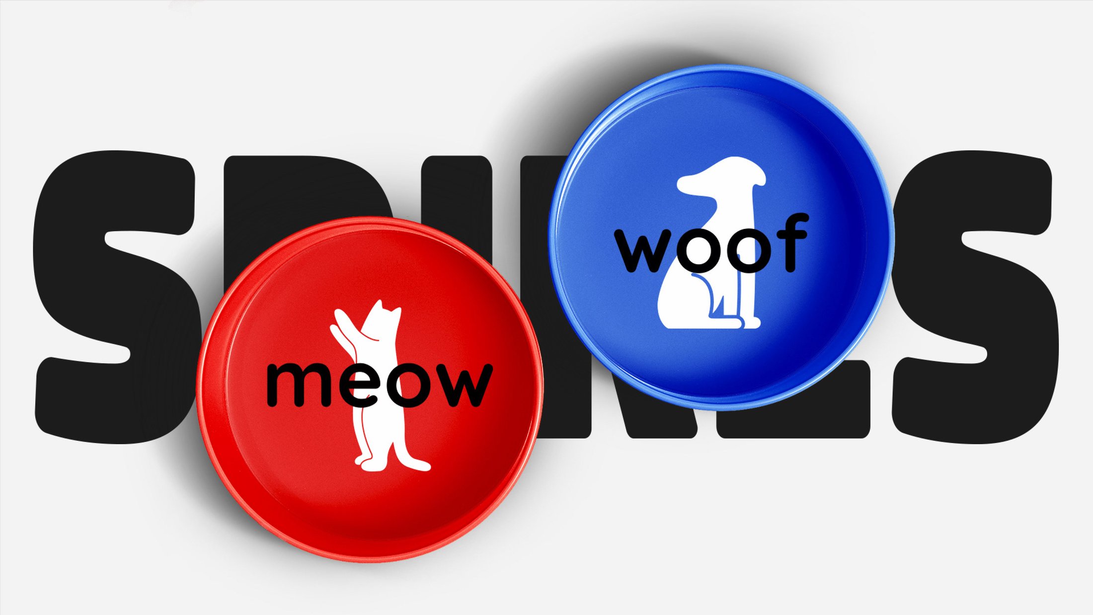 Meow and woof pet bowls